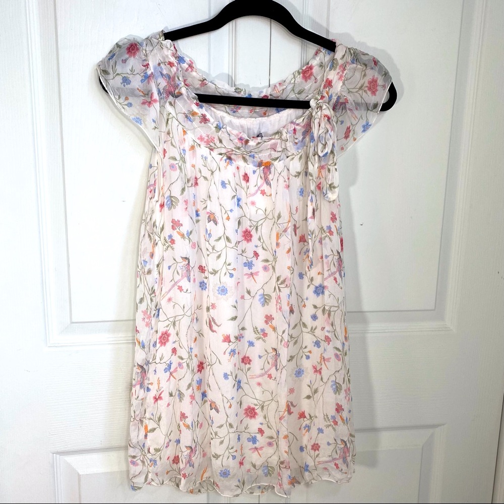 Tendenze Pure Silk Floral Top